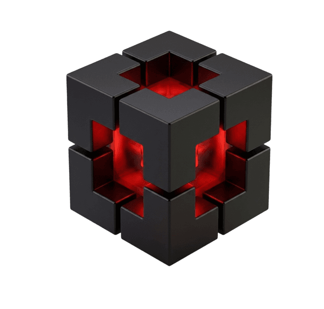 3D Glowing Cube