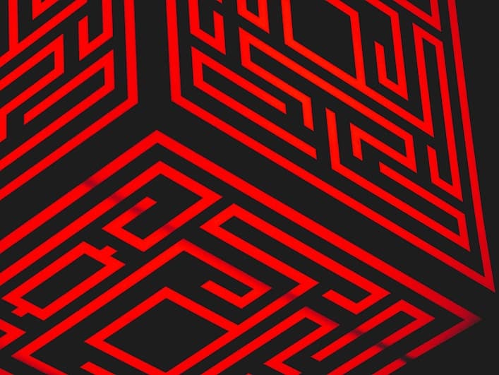 Red Maze Pattern